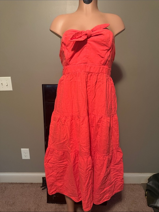 Universal Thread Dresses & Skirts - Strapless Bow-Front Maxi Dress in Coral Red